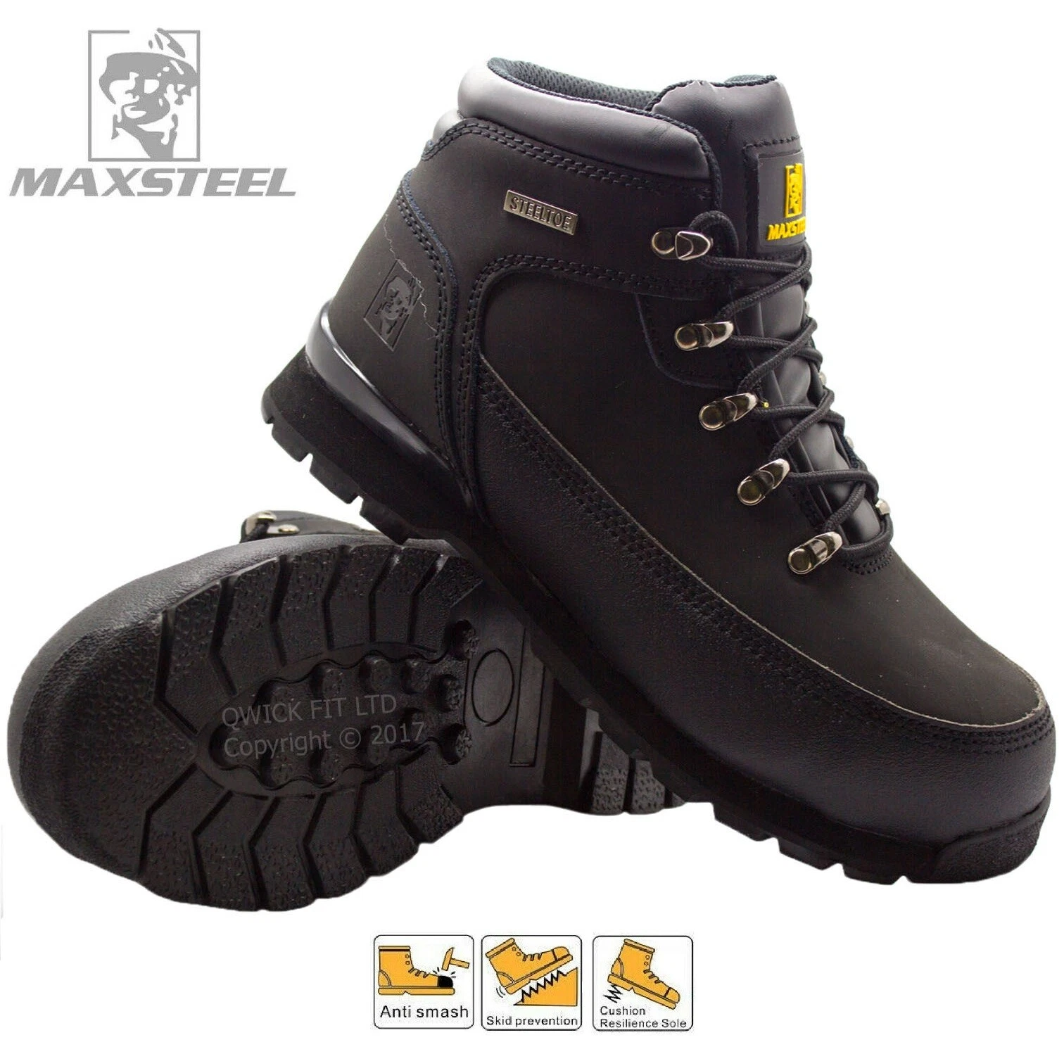 MENS LIGHTWEIGHT LEATHER WORK STEEL TOE CAP SAFETY BOOTS PPE SHOES TRAINERS SIZE