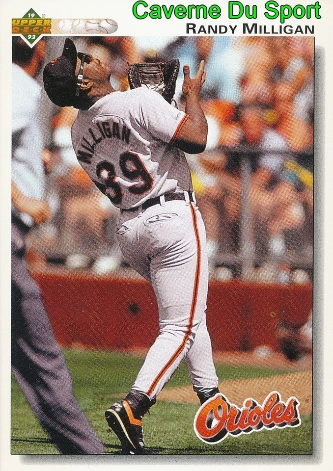 181 RANDY MILLIGAN BALTIMORE ORIOLES BASEBALL CARD UPPER DECK 1992 - Photo 1/1