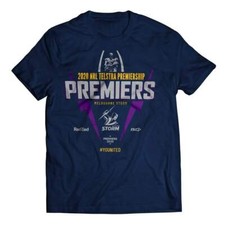 MELBOURNE STORM NRL 2020 PREMIERS ISC KIDS YOUTH TEE T-SHIRT WITH PLAYER NAMES