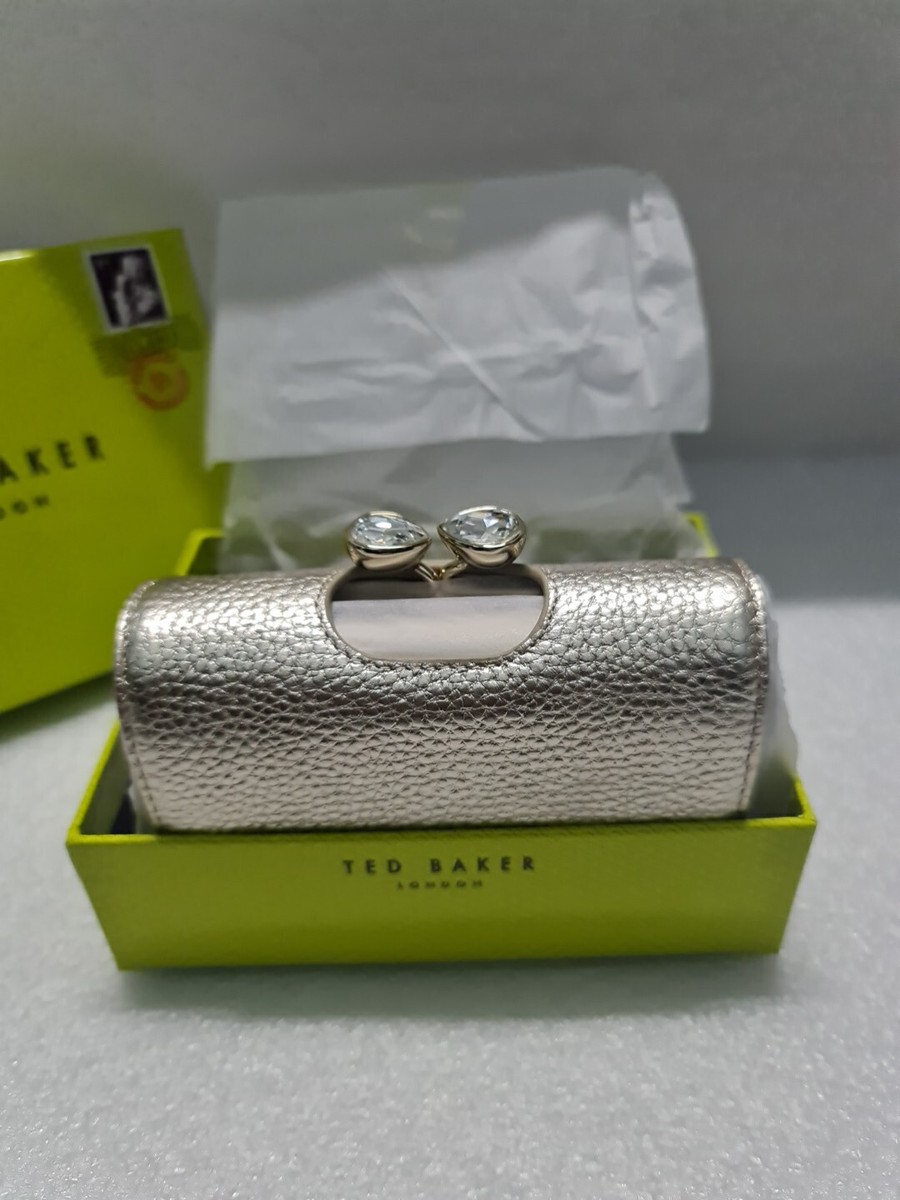 Grey Ted Baker Alyesha Teardrop Crystal Mini Bobble Purse BNWT Ted