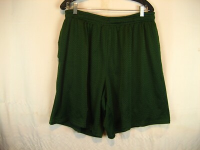 Mens BCG Green Mesh Unlined Gym Exercise Running Shorts sz3XLx9