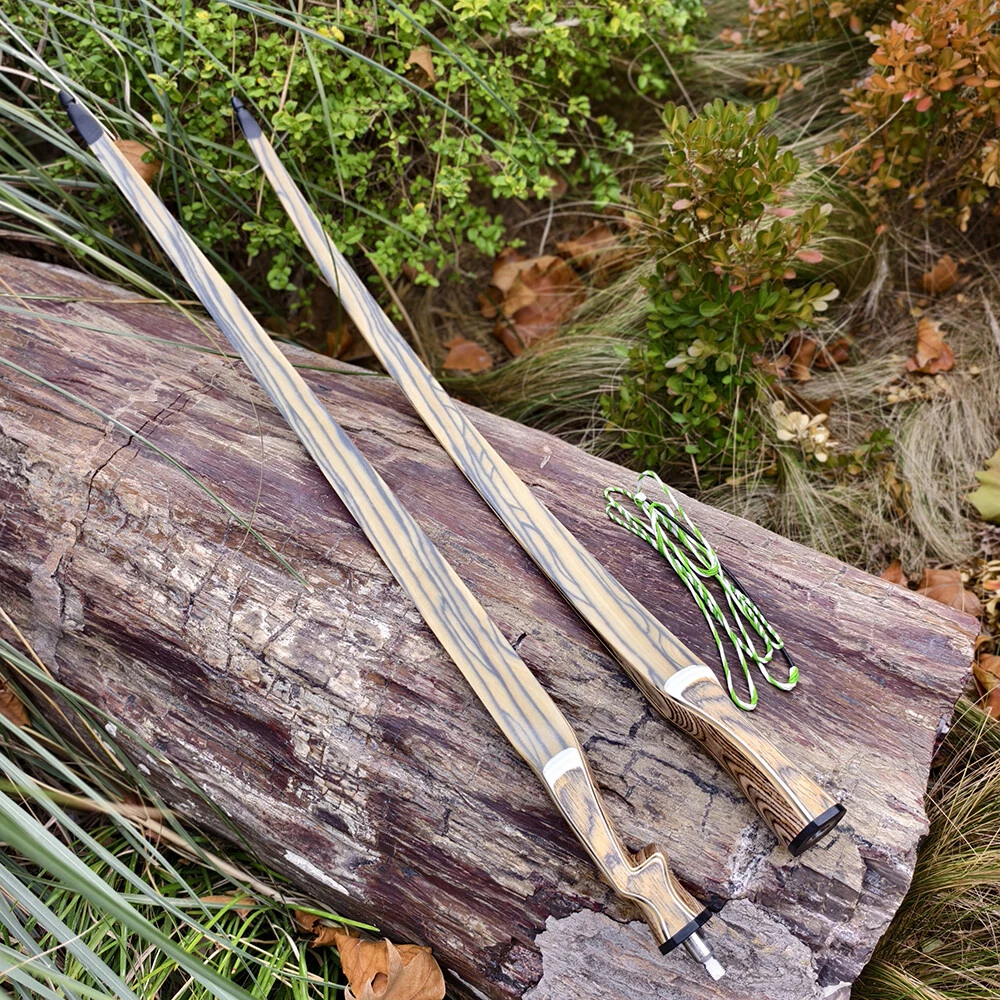 60" 62" 64" Takedown Longbow Kit 20-50lbs Wooden Traditional Bow Archery Hunting