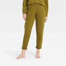 Women's Two-Toned Fleece Lounge Pants - Stars Above Green XXL