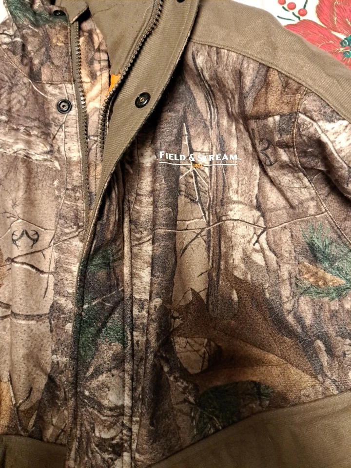 Field & Stream Jacket Youth Medium Camo Zip Hooded Quilted Lining RealTree Camo - Image 2 of 4