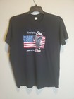 T-Shirt "Land of the Free, Home of the Brave" Black T-shirt Size Large