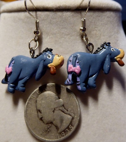 NORA WINN ~Eeyore~ 925 Earrings HOOKS Winnie - Picture 3 of 6