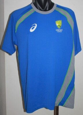Cricket Australia Players Training T-Shirt Top Size Men's Size Large Asics