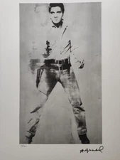 Andy Warhol Signed Lithograph - Elvis Presley - Certificate Leo Castelli