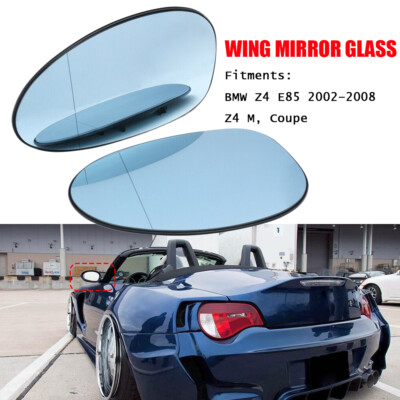 Pair Blue Heated Wing Mirror Glass Left+Right for BMW Z4 E85 2002 08 Z4 M Coupe