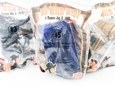 New Burger King Wild Wild West 1999 Kids Club Toys Will Smith Horse Sealed 3 5 6