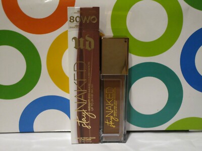 URBAN DECAY ~ STAY NAKED WEIGHTLESS LIQUID FOUNDATION ~ # 80 WO DEEP ~ 1 OZ