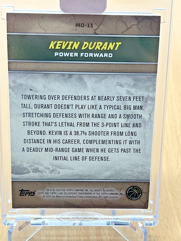2024 Topps 3 Monsters Of The Deep  #MD-13 - Kevin Durant -  28/49 Pheonix Suns - image 4 of 4