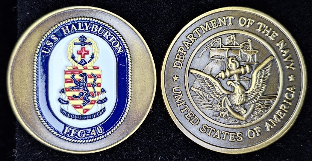 FFG-40 USS HALYBURTON - Navy Challenge Coin