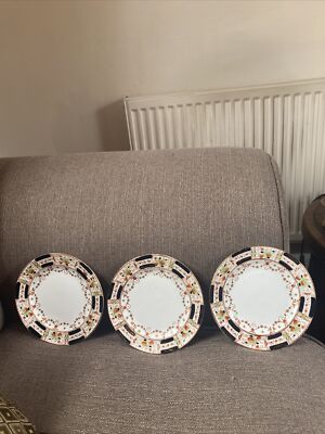 vintage Imari Melba bone china Set Of Three Side Plates UK