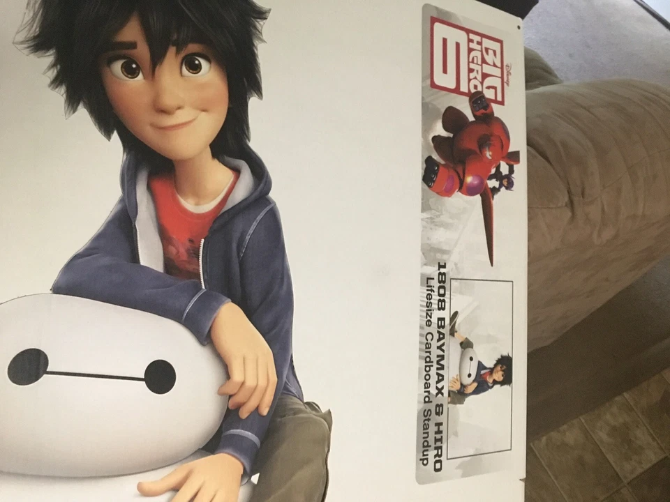 Baymax & Hiro Disney's Big Hero 6 Lifesize Cardboard Cutout Party Decoration NEW - Image 2 of 4