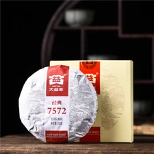2022 Yunnan Menghai Clasical 7572 Pu-erh Tea DAYI Puerh Ripe Tea Cake 150g 2201