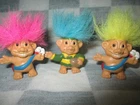 Lot 3 Vintage 1999 WEETOS Cereal Toy Pencil Toppers Trolls Rugby Golf