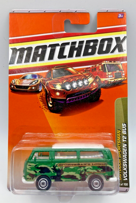 2011 MATCHBOX OUTDOOR SPORTSMAN - VOLKSWAGEN T2 BUS GREEN MOMC