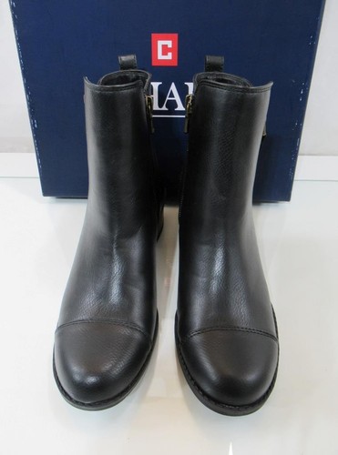 Women's Shoes Chaps PAGE Ankle Boots Booties Double Zip Round Toe Black Size 6 - Picture 4 of 6