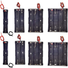 8Pcs 18650 Battery Holder Bundle with Wire, 18650 Battery Holder Case 3.7V, 1/2/