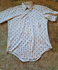 Arrow Kent Collection Men's Dress Shirt Short Sleeve Striped Cotton 15.5