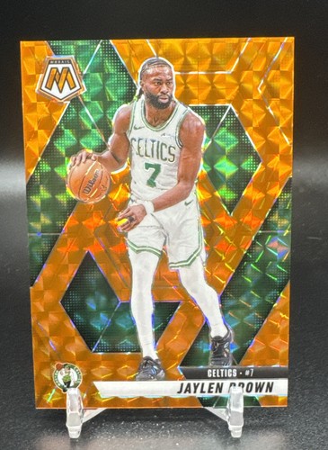 2024-25 Panini Mosaic - Jaylen Brown #33 Orange Mosaic Prizm /249