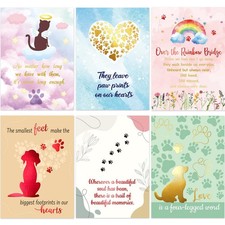 18 Pcs Pet Sympathy Cards with Envelopes for Loss of Pet Dog Cat Condolences ...