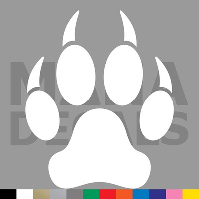 #ad #ad Wolf Paw Print Vinyl Die Cut Decal Sticker Dog Werewolf Claws $2.49
