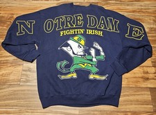 Vintage Notre Dame Fighting Irish NCAA Sports TSI Spellout Sweatshirt Size XL