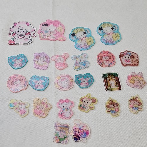 Kawaii Acrylic Flatback Planar Charms Pastel Bunny Puppy DIY Craft Lot 24pc