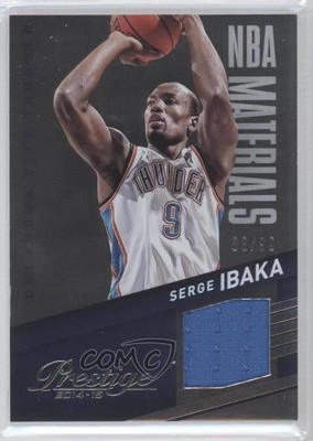 2014-15 Panini Prestige NBA Materials Plus 38/99 Serge Ibaka #21 1p4