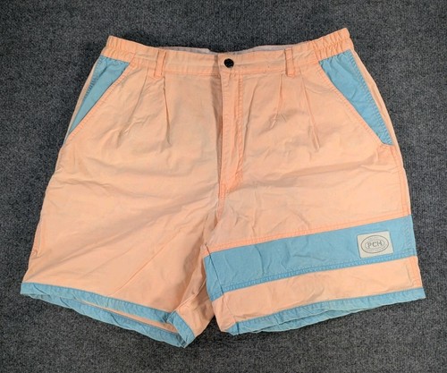Vintage PCH Shorts Mens 36 Pink Fade Out Pacific Coast Highway Beach Surf