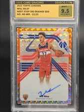WILL RILEY 2025-26 TOPPS CHROME NEXT STOP ORANGE GE0 RC AUTO /25 OCG 9.5 Q4247