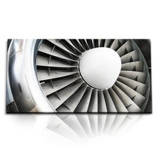 120x80cm Kunstdruck Bilder Flugzeugturbine Turbine Fotokunst Flugzeug