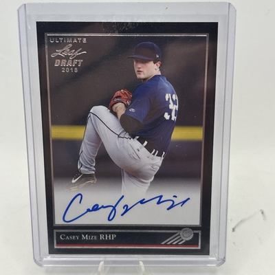 #ad 2018 Leaf Ultimate Draft 92 Black Gold Auto Casey Mize BGCM1 Auto Detroit Tigers $14.99