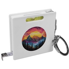 'Rocky Mountains with Trees Landscape' Keyring Tape Measure (KM00042584)