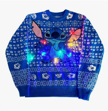 Disney Stitch Light Up Holiday Sweater Christmas New Year Free Shipping New