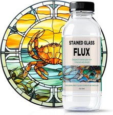 Liquid Zinc Flux for Stained Glass - 4oz - Stained Glass Flux for Soldering Work