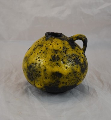 70´s design STEIN Keramik Fat Lava vase Emons & Söhne 45 / 10 Yellow Well shaped