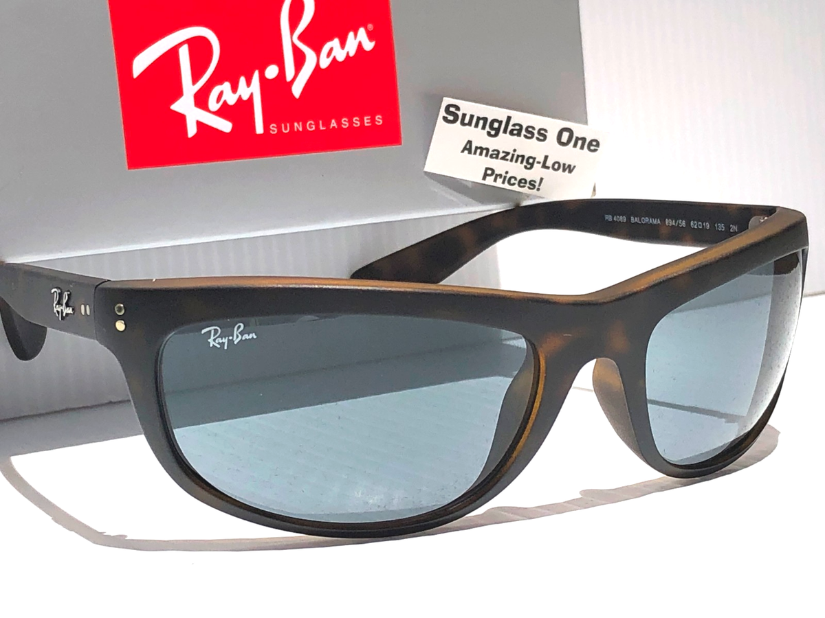 Ray Ban BALORAMA Matte Havana Frame Dark Blue Lens Sunglass RB