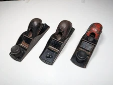 3 Vintage Hand Planes Lot - Stanley 110 120 Mohawk Shelburne Block Planes