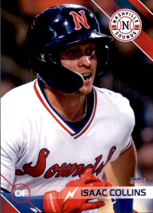 2024 Nashville Sounds Choice 6 Isaac Collins Maple Grove Minnesota Baseball Card