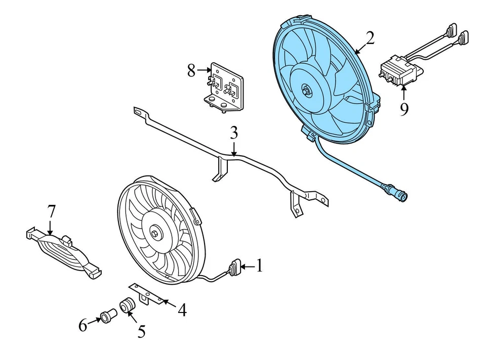 AUDI S4 2000-2002 2,7 L - Ventilador eléctrico hoja 4Z7959455 Foto 3 de 4