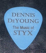 Dennis DeYoung Steve brown guitar pick STYX-Chuck Panozzo Tommy Shaw James Young