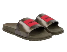 HUGO BOSS MENS GREEN SLIDE SANDALS MATCH IT SLID PHCAMO 50480595340