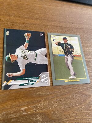 SHELDON NEUSE RC 2020 Topps Turkey Red #64 & Topps #699 Athletics Cards (x)