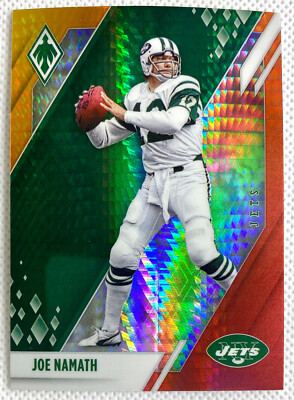 2021 Panini Phoenix Football Joe Namath Fire Burst Card #89 SP NFL New York Jets