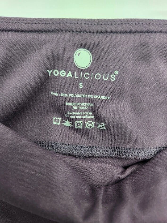 yogalicious 3/4 ankle cut out gym leggings