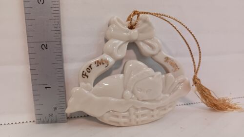 Lennox Porcelain Christmas Cat Ornament "For My Kitty" New in Box - Picture 1 of 3
