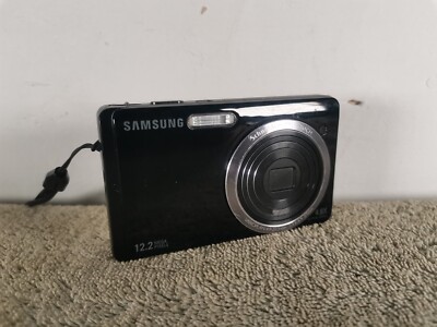 Samsung ST550 12.2MP Compact Digital Camera Selfie Screen Black Tested